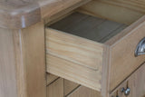 Warm Rustic Oak Effect 2 Drawer Sideboard