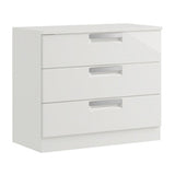 Milan High Gloss 3 Drawer Chest of Drawers
