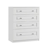 Lazio Sculptured 4 Drawer Chest of Drawers with Deep Drawer