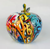 Multicolour Graffiti Apple Ornament