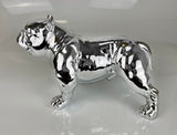 Small Silver Electroplated Posed Muscle Bulldog Ornament