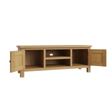 Oak & Hardwood Rustic Large TV Cabinet