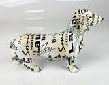 Happy Messages Be Kind Black & White Dachshund Sausage Dog Ornament