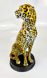 Vintage Inspired Sitting Leopard Ornament