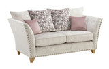 Perre Nickle Grey & Pink Fabric 2 Seater Sofa