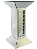 Mirrored Glass Floating Crystal Diamante Jewel Gem Pillar Plinth Pedestal