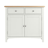 Fresh White with Oak Top Wide Sideboard