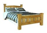 Weathered Oak Rustic Reclaimed Distressed King Size Bed