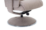 Biarritz Swivel Fabric Recliner Chair & Stool - Lisborn Wheat