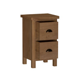 Oak & Hardwood Rustic Small Bedside Cabinet