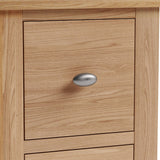 Light Oak Finish Small Bedside Cabinet
