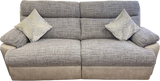 Apollo Fabric & Faux Leather Electric Reclining 2 Tone Suite