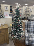 Fibre Optic Snow Dusted Red Berry Acorn Christmas Tree