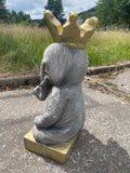 Elephant with Crown Garden Ornament