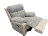 Apollo Fabric & Faux Leather Electric Reclining 2 Tone Suite