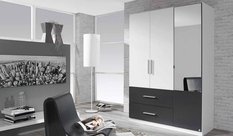 Alvor Contrast Mirrored Wardrobe