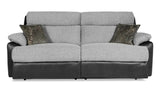 Apollo Fabric & Faux Leather Electric Reclining 2 Tone Suite