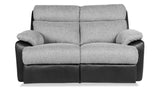 Apollo Fabric & Faux Leather Electric Reclining 2 Tone Suite