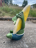 Frog Surf Surf Board Garden Ornament