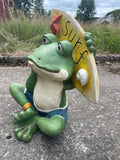 Frog Surf Surf Board Garden Ornament
