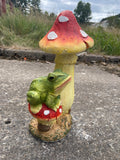 Toad on a Toadstool Garden Ornament