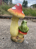 Toad on a Toadstool Garden Ornament