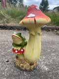 Toad on a Toadstool Garden Ornament