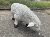 Baby Lamb Grazing Garden Ornament