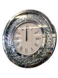 Crystal Decor Circular Floating Jewel Wall Clock