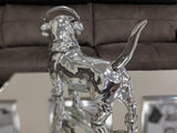 Silver Sausage Dachshund Dog Ornament with Headphones