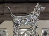 Silver Sausage Dachshund Dog Ornament with Headphones