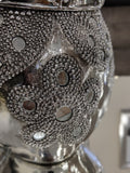 Silver Electroplated Fallen King with Crown Skull Ornament