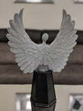 Sitting Silver Spread Angel Wings Diamante & Mosaic Ornament