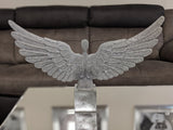 Small Silver Spread Angel Wings Diamante & Mosaic Ornament