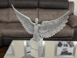 Large Silver Spread Angel Wings Diamante & Mosaic Ornament