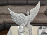 Large Silver Spread Angel Wings Diamante & Mosaic Ornament
