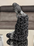 Silver & Black Left Hand Facing Buddha Ornament