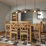 Oak & Hardwood Rustic 1.2m Extending Butterfly Dining Table