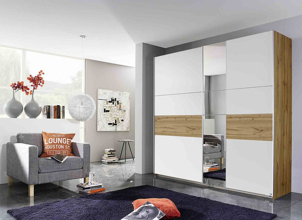 Kobi Korbach Alpine White & Wotan Oak Colour 2 Door Sliding Wardrobe