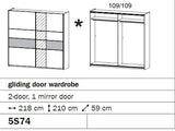 Kobi Korbach Alpine White & Wotan Oak Colour 2 Door Sliding Wardrobe