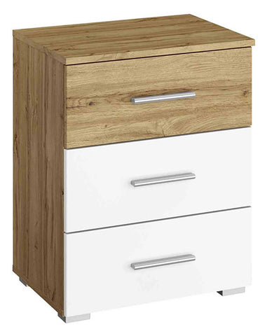 Kobi Korbach Alpine White & Wotan Oak Colour 3 Drawer Chest