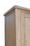 Warm Rustic Oak Effect 2 Drawer Wardrobe