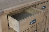 Warm Rustic Oak Effect 2 Drawer Sideboard