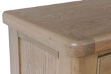 Warm Rustic Oak Effect 2 Drawer Sideboard