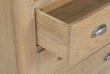 Warm Rustic Oak Effect 2 Over 3 Chest of Drawers