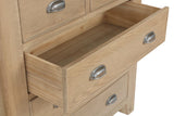Warm Rustic Oak Effect 2 Over 3 Chest of Drawers