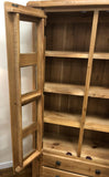 Weathered Oak Display Cabinet