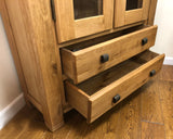 Weathered Oak Display Cabinet