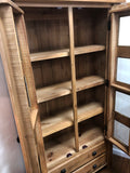 Weathered Oak Display Cabinet