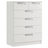 Milan High Gloss 2 over 4 Drawer Chest of Drawers